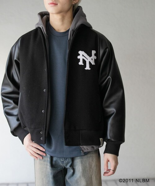 SENSE OF PLACE by URBAN RESEARCH(センスオブプレイスバイアーバンリサーチ)の「Negro Leagues スタジャン(スタジャン・メンズ・BLACK/NAVY・M/L)」の4枚目の写真