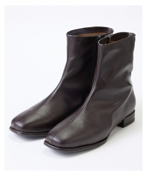 nissen（ニッセン）の「【ゆったり幅広】la farfa SHOES（ラファーファシューズ）スクエアトゥストレッチブーツ（ワイズ4E）（ブーツ・メンズ・黒/ダークブラウン/【ドロップ】ピンク・M=23.0~23.5cm/4E/L=24.0~24.5cm/4E/LL=25.0~25.5cm/4E/3L=26.0~26.5cm/4E）」の22枚目の写真