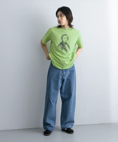 SENSE OF PLACE by URBAN RESEARCH（センスオブプレイスバイアーバンリサーチ）の「ヴィンテージライクTシャツ(ショパン)（Tシャツ/カットソー・メンズ・WHITE/MINT・M/L）」の18枚目の写真