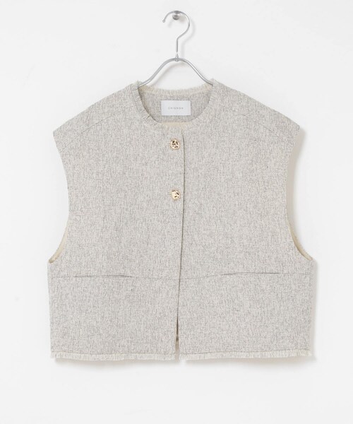 URBAN RESEARCH ROSSO（アーバンリサーチロッソ）の「『別注』CHIGNON×ROSSO　ツイードショートベスト（ベスト・レディース・WHITE/BLACK・Free）」の8枚目の写真