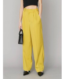 EVRIS | タックストレートカラーパンツ(スラックス)