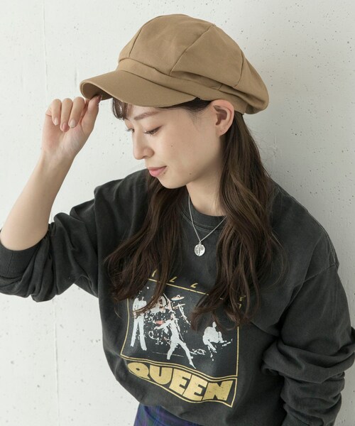 URBAN RESEARCH Sonny Label（アーバンリサーチサニーレーベル）の「ビッグキャスケット（キャスケット・レディース・ベージュ/ブラック・one）」の2枚目の写真