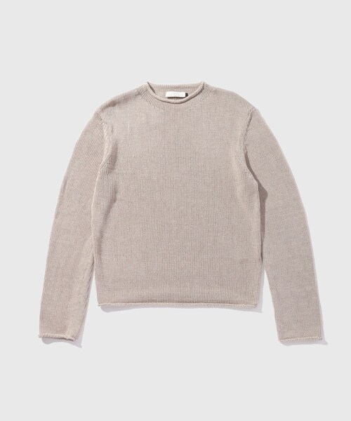 ADAM ET ROPE'(アダムエロペ)の「【AMOMENTO/アモーメント】 PAPER YARN PULLOVER(ニット/セーター・メンズ・チャコール/ベージュ・L/M)」の8枚目の写真