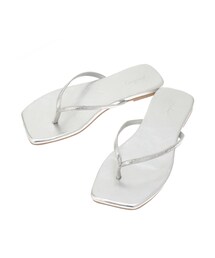 Ungrid | スクエアトゥフェイクレザーサンダル(サンダル)