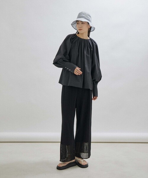 ADAM ET ROPE'（アダムエロペ）の「【公式サイト限定】【La Maison de Lyllis（メゾンドリリス）】QWAU（ハット・レディース・ブラック/ダークブラウン系/サックス/ピンク・F）」の16枚目の写真