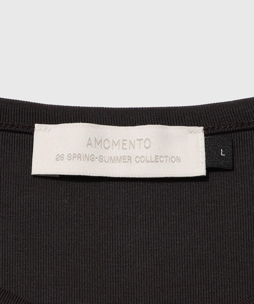 ADAM ET ROPE'（アダムエロペ）の「【AMOMENTO/アモーメント】ROUND NECK SLEEVELESS TOP（タンクトップ・メンズ・チャコール・L/M）」の18枚目の写真