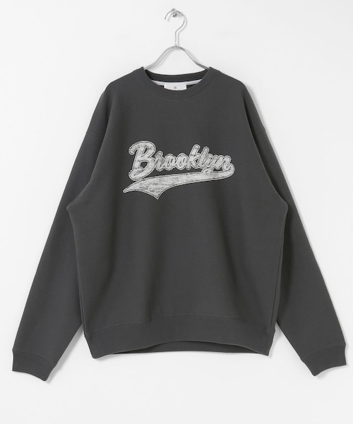 URBAN RESEARCH Sonny Label（アーバンリサーチサニーレーベル）の「裏起毛プリントスウェットプルオーバー（スウェット・メンズ・オフ/チャコール/ブラウン・M/L）」の4枚目の写真