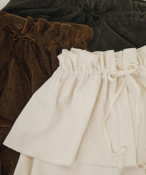 LAATO（ラート）の「wrinkle velor wide pants（その他パンツ・レディース・クリーム/キャラメル/シャドウ・FREE）」の6枚目の写真