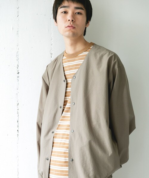 URBAN RESEARCH DOORS（アーバンリサーチドアーズ）の「『別注』Marmot×DOORS　DOTAIR CARDIGAN SHIRTS（ノーカラージャケット・メンズ・INK BLACK/BLUE GRAY/KHAKI・M/L/XL）」の16枚目の写真