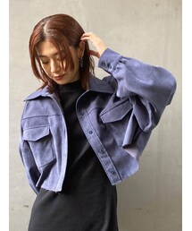 EMODA | オーバーショートシャツジャケット(テーラードジャケット)