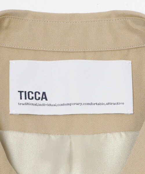 URBAN RESEARCH（アーバンリサーチ）の「TICCA　MINI テントトレンチコート（ステンカラーコート・レディース・BEIGE/KHAKI・1）」の14枚目の写真