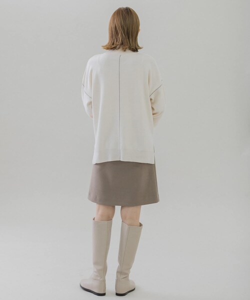 URBAN RESEARCH Sonny Label（アーバンリサーチサニーレーベル）の「メルトン風台形ミニスカート（スカート・レディース・ブラック/ベージュ・36/38）」の20枚目の写真