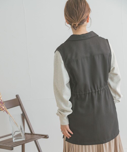 ITEMS URBANRESEARCH（アイテムズ アーバンリサーチ）の「ミリタリーベスト（ベスト・レディース・GRN/BEG/BLK・FREE）」の6枚目の写真