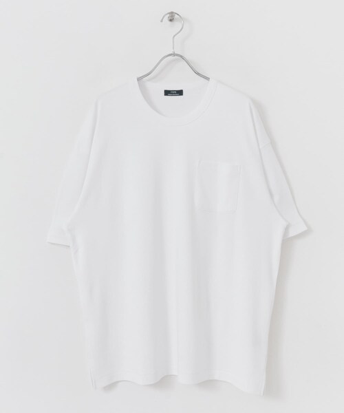 ITEMS URBANRESEARCH（アイテムズ アーバンリサーチ）の「シルケットスムース クルーネックTシャツ（Tシャツ/カットソー・メンズ・KHK/WHT/BLK/BEG/PNK・M/L）」の8枚目の写真