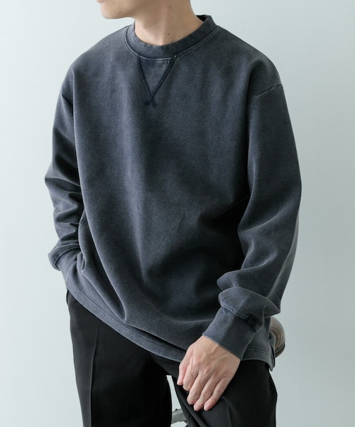 ITEMS URBANRESEARCH(アイテムズ アーバンリサーチ)の「フェードダンボール クルーネックTops(Tシャツ/カットソー・メンズ・BLK/NVY/GRN・M/L)」の3枚目の写真
