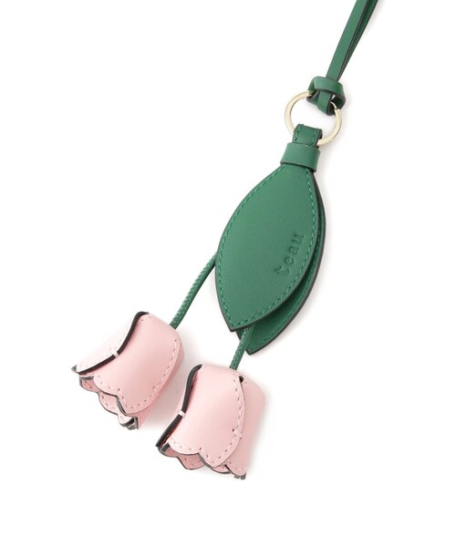 ROPE'（ロペ）の「【teau・牛革】panier tulip ring charm（キー/バッグチャーム・ネックレス）（チャーム・レディース・ブラック/グレー/キャメル/ピンク/イエロー・F）」の20枚目の写真
