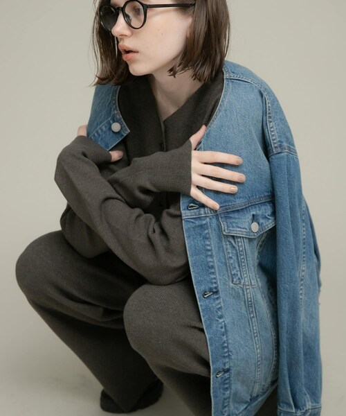 URBAN RESEARCH Sonny Label（アーバンリサーチサニーレーベル）の「ニットオールインワン（つなぎ/オールインワン・レディース・チャコール/ベージュ・36/38）」の4枚目の写真