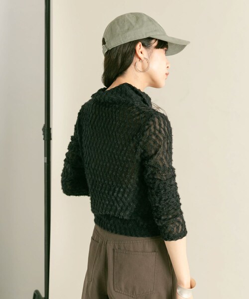 KBF(ケイビーエフ)の「フロントZIPフェザーロングTEE(Tシャツ/カットソー・レディース・BLACK/OFF・one)」の20枚目の写真