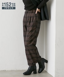 nissen | 小さいサイズ　チェック柄ストレートパンツ　低身長さん・小柄女性(パンツ)