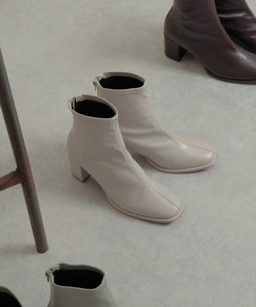 SENSE OF PLACE by URBAN RESEARCH（センスオブプレイスバイアーバンリサーチ）の「スクエアトウセンターシームストレッチブーツ（その他シューズ・レディース・PYTHON/BLACK/BLCK/IVORY/BROWN/BEIGE/L.KHAKI・S/M/L）」の15枚目の写真