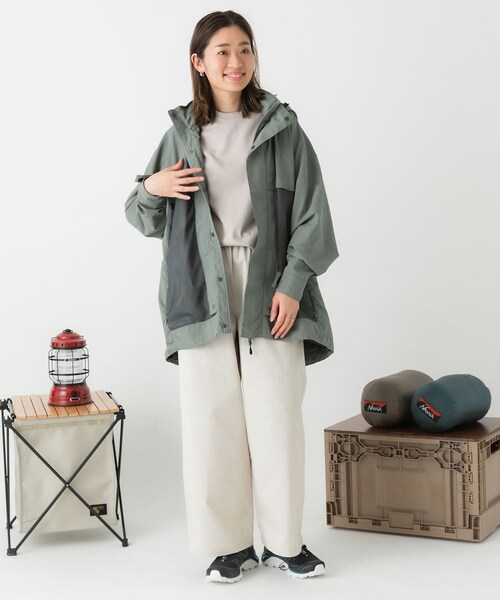 EKAL（エカル）の「別注ナイロンメッシュブルゾン（ブルゾン・レディース・BEIGE/F GREY・S/M）」の15枚目の写真