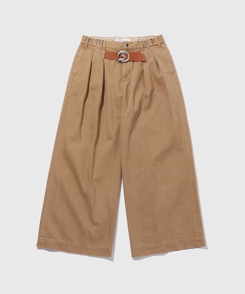 ADAM ET ROPE'(アダムエロペ)の「【DAIRIKU/ダイリク】D Buckle Super Wide Chino Pants(チノパンツ・メンズ・ブラック/ベージュ・M/S)」の4枚目の写真