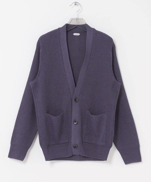 URBAN RESEARCH（アーバンリサーチ）の「PURLAM　WASHI M-G AZE CARDIGAN（ニット/セーター・メンズ・WHITE/BLACK/GREEN/B.PURPLE・2/3）」の15枚目の写真