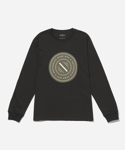 Saturdays NYC(サタデーズ ニューヨークシティ )の「SLASH BADGE STANDARD LS TEE(Tシャツ/カットソー・レディース・ブラック/グレー・L/M/S/XL/XS)」の9枚目の写真