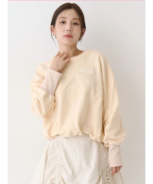 CALNAMUR（カルナムール）の「バックリボンスウェットトップス（スウェット・レディース・ホワイト/グレー/ブラック/イエロー・F）」の7枚目の写真