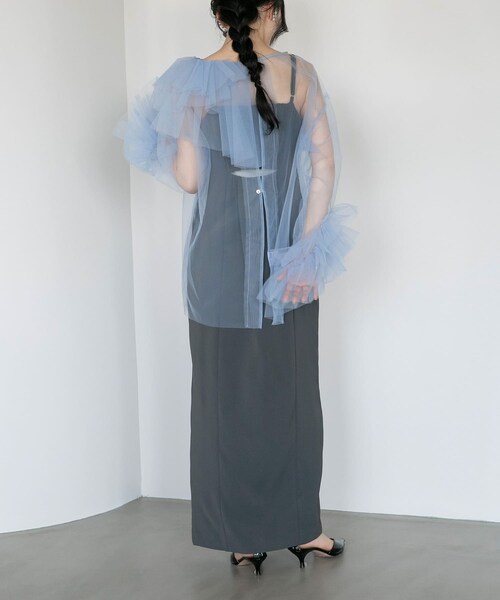 URBAN RESEARCH ROSSO（アーバンリサーチロッソ）の「ANDRESD　blooming tulle dress（ワンピース・レディース・L/BLUE/BLACK・36/38）」の10枚目の写真