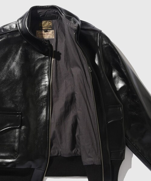 ADAM ET ROPE'（アダムエロペ）の「【BUZZ RICSONS WILLIAM GIBSON COLLECTION】BLACK A-2（ライダースジャケット・メンズ・ブラック・40/42/44）」の12枚目の写真