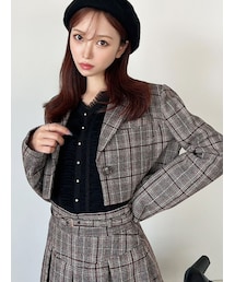 RESEXXY | クロップドジャケット【セットアップ着用可能】(テーラードジャケット)