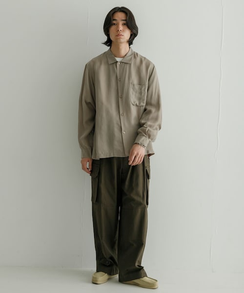 URBAN RESEARCH（アーバンリサーチ）の「CUPRO FIBRIL BOX SHIRTS（シャツ/ブラウス・メンズ・GREGE/NAVY・M/L）」の5枚目の写真