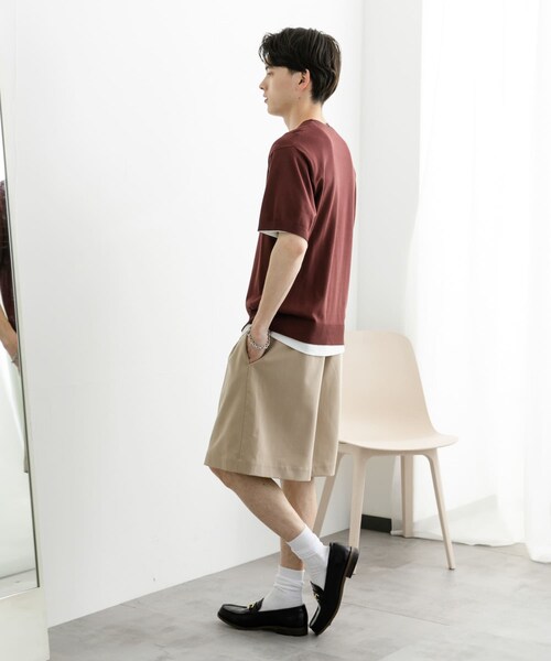 SENSE OF PLACE by URBAN RESEARCH(センスオブプレイスバイアーバンリサーチ)の「クルーネックニットショートスリーブTシャツ(ニット/セーター・メンズ・BLACK/BROWN/GREEN・M/L)」の20枚目の写真