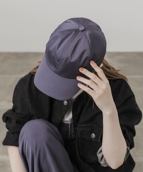 SMELLY（スメリー）の「サテンキャップ（キャップ・レディース・CGY/BEG・-）」の4枚目の写真