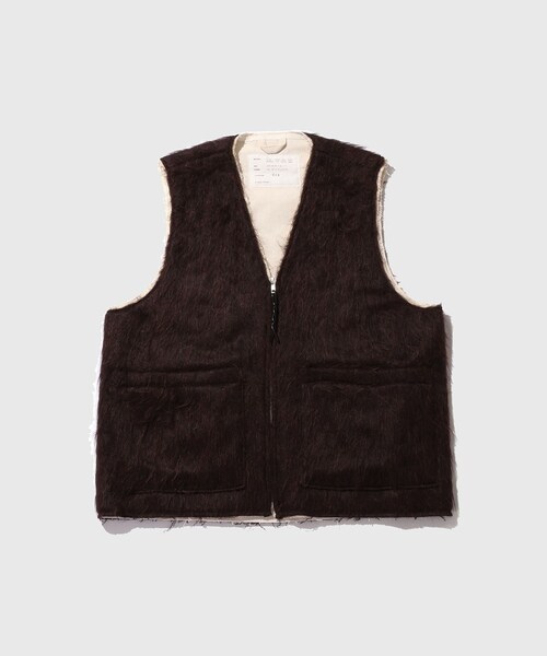 ADAM ET ROPE'(アダムエロペ)の「【CAMIEL FORTGENS/カミエル フォートヘンス】ZIP VEST(ダウンベスト・メンズ・ダークブラウン・M)」の2枚目の写真