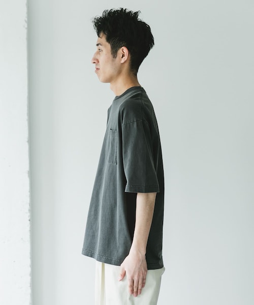 URBAN RESEARCH DOORS（アーバンリサーチドアーズ）の「ピグメントダイ半袖Tシャツ（Tシャツ/カットソー・メンズ・BLUE/L.GRAY/BURGUNDY/INK BLACK・M/L/XL）」の16枚目の写真