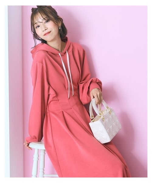 nissen（ニッセン）の「＜大きいサイズ＞ロング丈パーカーワンピース
