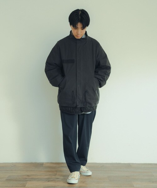 ITEMS URBANRESEARCH(アイテムズ アーバンリサーチ)の「中綿ライナー付 フードレスショートモッズ(モッズコート・メンズ・KHK/BLK・M/L)」の8枚目の写真
