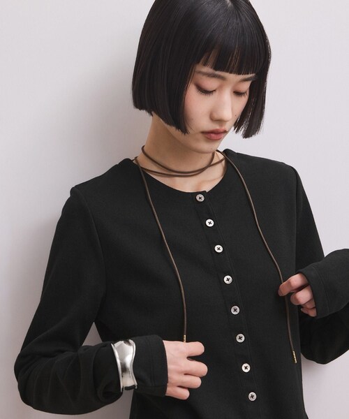 ADAM ET ROPE'(アダムエロペ)の「【WEB限定】マルチWAYヘンリーネックワンピース(ワンピース・レディース・ブラック/ダークブラウン/ネイビー・M/S)」の16枚目の写真