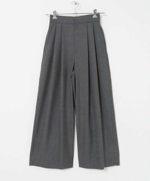 URBAN RESEARCH(アーバンリサーチ)の「ATON WOOL TROPICAL WIDE PANTS(その他パンツ・レディース・BLACK/TOP GRAY・1)」の2枚目の写真