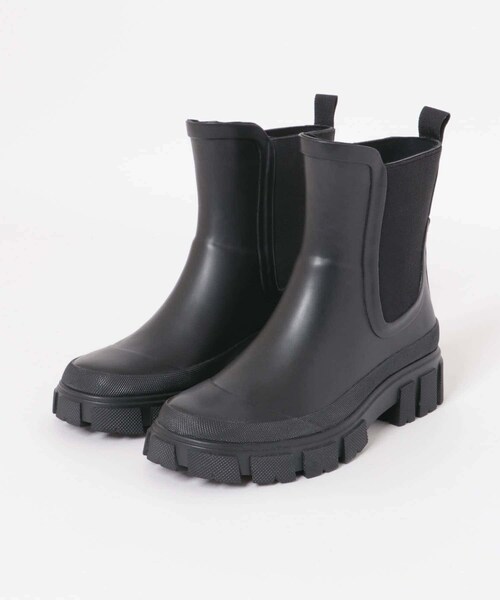 RODE SKO（ロデスコ）の「厚底サイドゴアラバーブーツ（レインシューズ・レディース・BLACK・36/37/38）」の2枚目の写真