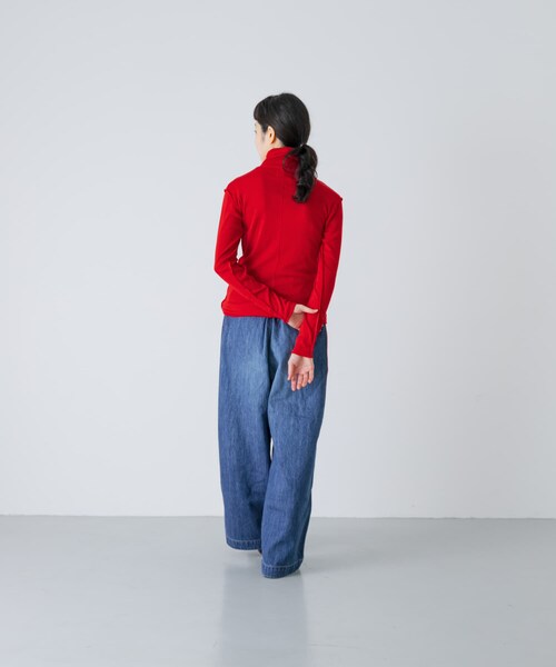 かぐれ（カグレ）の「MEYAME　SOFT RIB TURTLENECK（ニット/セーター・レディース・CREAM/BLACK/RED・Free）」の20枚目の写真