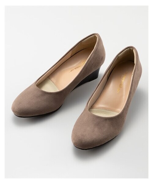 nissen（ニッセン）の「ラウンドトゥウェッジヒールパンプス（パンプス・メンズ・黒(スムース)/グレージュ(スエード調)/チェック/ブラウン(クロコ調)/黒(レース)/グレーヘンプ/黒(スエード調)/ツイード調/黒(生地)・21.0cm/22.0cm/22.5cm/23.0cm/23.5cm/24.0cm/24.5cm/25.0cm/25.5cm/26.0cm/27.0cm）」の9枚目の写真