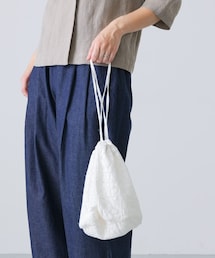 コットンレース巾着バッグ