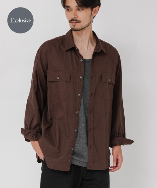 URBAN RESEARCH(アーバンリサーチ)の「『別注』BROOKS BROTHERS×URBAN RESEARCH SAFARI SHIRTS LONG-SLEEVE(シャツ/ブラウス・メンズ・BLACK/D.BRN・M/L/XL)」の19枚目の写真