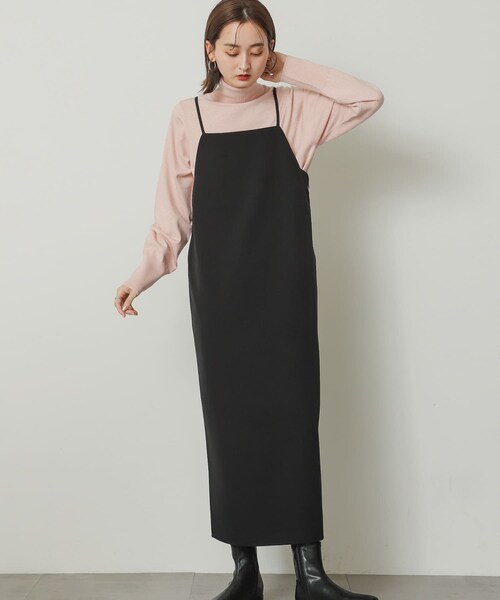 SENSE OF PLACE by URBAN RESEARCH（センスオブプレイスバイアーバンリサーチ）の「ストレートキャミワンピース（ワンピース・レディース・NAVY/BEIGE/BLACK・one）」の14枚目の写真