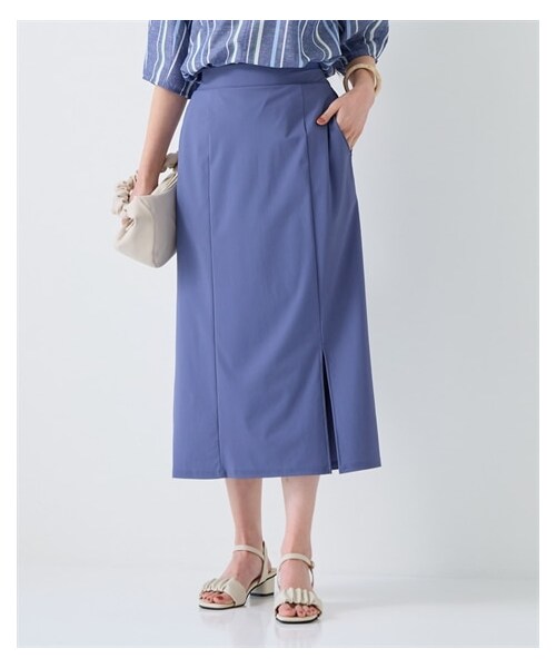 nissen（ニッセン）の「爽快スカート（接触冷感・イージーケア・UVカット・ストレッチ）＜大きいサイズ有＞（スカート・レディース・チャコール/カーキ/黒/青・S/M/L/LL/3L/4L/5L/6L/8L/10L）」の8枚目の写真