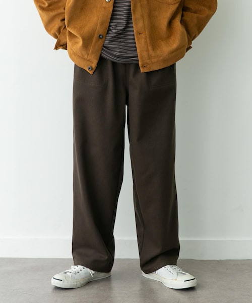 URBAN RESEARCH Sonny Label（アーバンリサーチサニーレーベル）の「裏起毛ユーティリティイージーパンツ（その他パンツ・メンズ・ブラック/チャコール/ブラウン/チャコール2・M/L）」の4枚目の写真