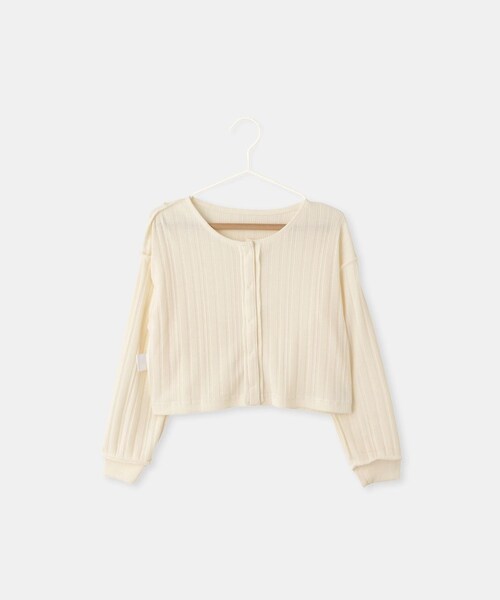 ROPE' PICNIC(ロペピクニック)の「【KIDS/キッズ】ランダムリブカットソーカーディガン(カーディガン/ボレロ・キッズ・ブラック/クリーム・L/M/S)」の18枚目の写真